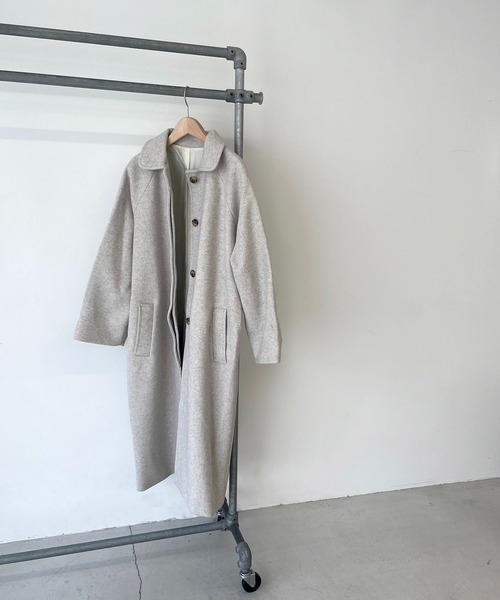 CANAL JEAN(キャナルジーン)の「RED CHOP WORKS(レッドチョップワークス) カシミアタッチステンカラーコート(ステンカラーコート・レディース・ベージュ・38)」の4枚目の写真