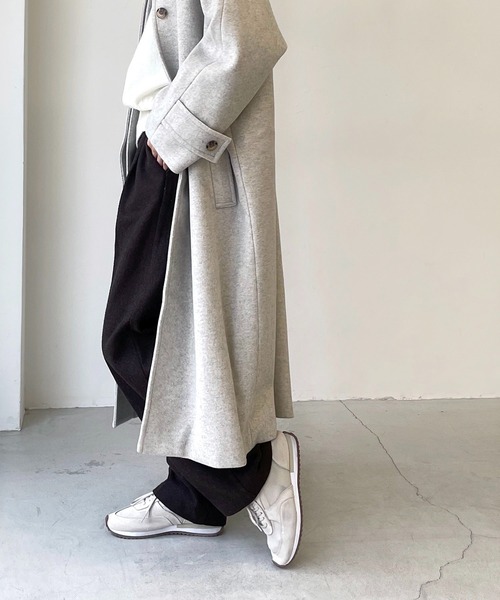 CANAL JEAN(キャナルジーン)の「RED CHOP WORKS(レッドチョップワークス) カシミアタッチステンカラーコート(ステンカラーコート・レディース・ベージュ・38)」の11枚目の写真