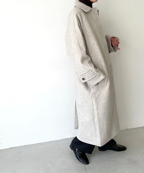 CANAL JEAN(キャナルジーン)の「RED CHOP WORKS(レッドチョップワークス) カシミアタッチステンカラーコート(ステンカラーコート・レディース・ベージュ・38)」の2枚目の写真