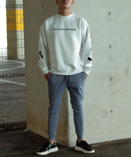 SILVER BULLET(シルバーバレット)の「『vicci/ヴィッチ』防風加工止水ジップスリムパンツ(スウェットパンツ・メンズ・グレー/ホワイト系その他/ブラック/チャコール/ネイビー・XL/M/L)」の12枚目の写真