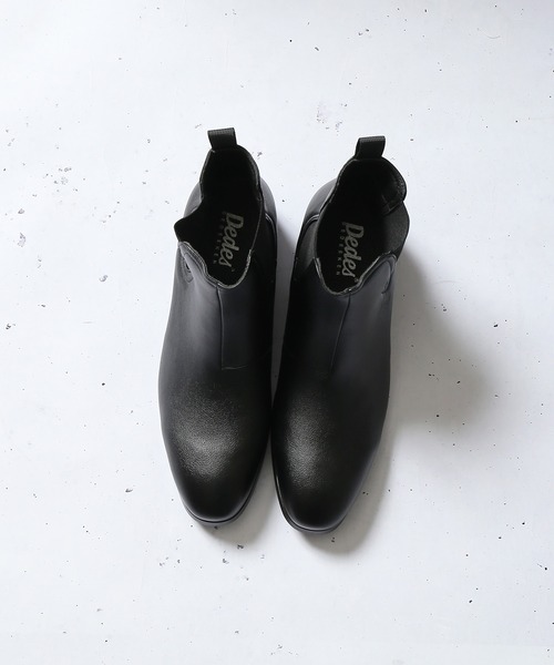 SPINNS（スピンズ）の「フェイクレザー ハイヒールゴアブーツ（ブーツ・メンズ・ブラック・26cm/27cm）」の4枚目の写真