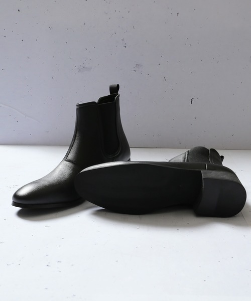 SPINNS（スピンズ）の「フェイクレザー ハイヒールゴアブーツ（ブーツ・メンズ・ブラック・26cm/27cm）」の7枚目の写真