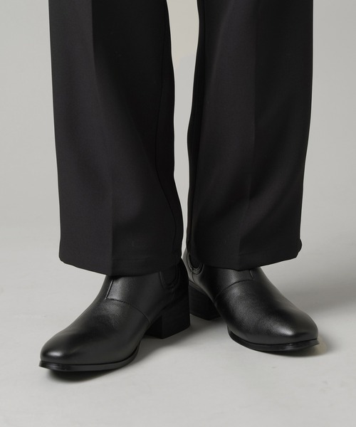 SPINNS（スピンズ）の「フェイクレザー ハイヒールゴアブーツ（ブーツ・メンズ・ブラック・26cm/27cm）」の11枚目の写真