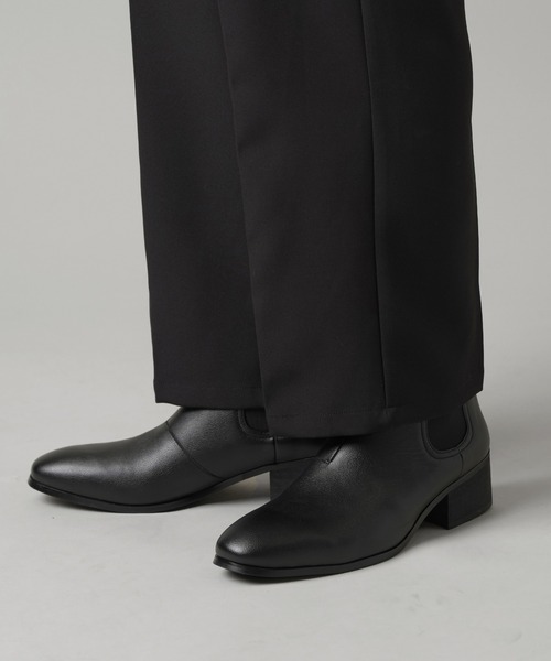 SPINNS（スピンズ）の「フェイクレザー ハイヒールゴアブーツ（ブーツ・メンズ・ブラック・26cm/27cm）」の12枚目の写真