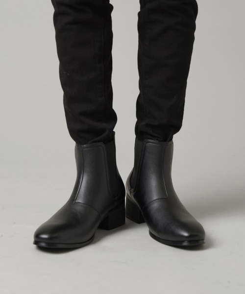 SPINNS（スピンズ）の「フェイクレザー ハイヒールゴアブーツ（ブーツ・メンズ・ブラック・26cm/27cm）」の14枚目の写真