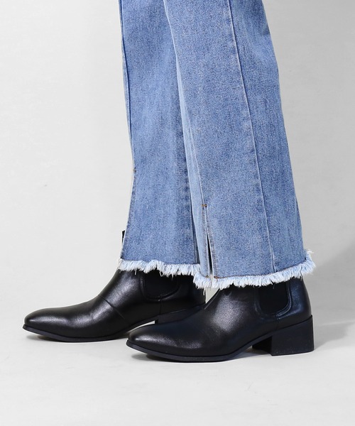 SPINNS（スピンズ）の「フェイクレザー ハイヒールゴアブーツ（ブーツ・メンズ・ブラック・26cm/27cm）」の17枚目の写真