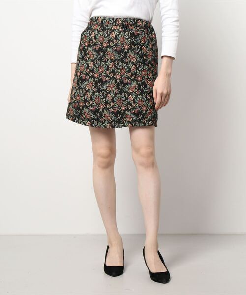 ehka sopo(エヘカソポ)の「ゴブランミニスカート(スカート・レディース・ブラック/チャコール/ベージュ・フリ-)」の6枚目の写真