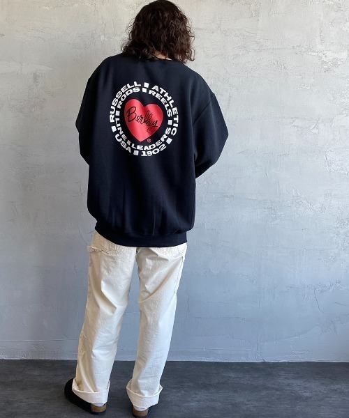 Russell Athletic（ラッセルアスレティック）の「[RUSSELL ATHLETIC/ラッセル アスレチック] BERKLEY×RUSSELL ATHLETIC 別注 サークルロゴプリントスウェット（スウェット・レディース・ホワイト/ブラック・L/XL）」の6枚目の写真
