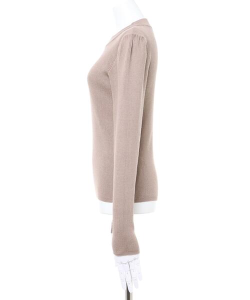 INGNI（イング）の「パワショルリブニット（ニット/セーター・レディース・ブルー/アイボリー/パープル/モカ/ブラック・M）」の7枚目の写真