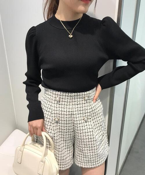 INGNI（イング）の「パワショルリブニット（ニット/セーター・レディース・ブルー/アイボリー/パープル/モカ/ブラック・M）」の11枚目の写真