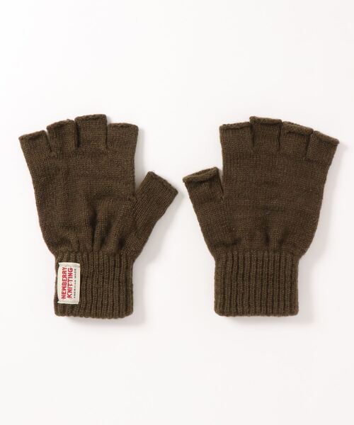 NEWBERRY KNITTING(ニューベリーニッティング)の「Rag Wool Texting Glove(手袋・レディース・オートミール/ダークネイビー/チャコール/ダークオリーブ・L/M)」の3枚目の写真