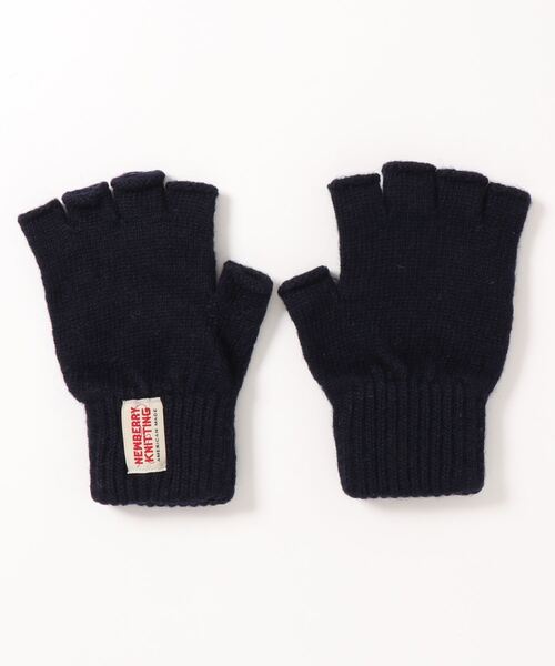 NEWBERRY KNITTING(ニューベリーニッティング)の「Rag Wool Texting Glove(手袋・レディース・オートミール/ダークネイビー/チャコール/ダークオリーブ・L/M)」の4枚目の写真