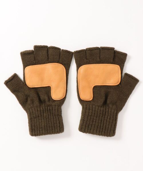 NEWBERRY KNITTING(ニューベリーニッティング)の「Rag Wool Texting Glove(手袋・レディース・オートミール/ダークネイビー/チャコール/ダークオリーブ・L/M)」の7枚目の写真