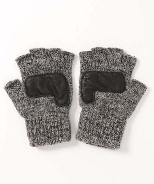 NEWBERRY KNITTING(ニューベリーニッティング)の「Rag Wool Texting Glove(手袋・レディース・オートミール/ダークネイビー/チャコール/ダークオリーブ・L/M)」の5枚目の写真