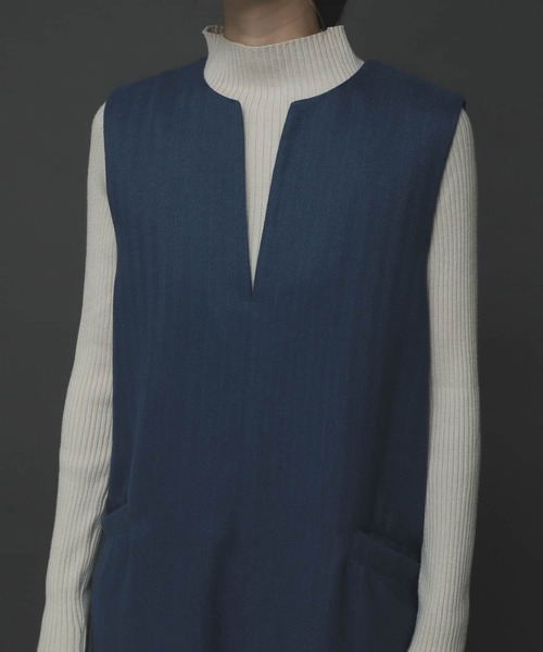 SENSE OF PLACE by URBAN RESEARCH(センスオブプレイスバイアーバンリサーチ)の「ヘリンボーンワイドオールインワン(つなぎ/オールインワン・レディース・ベージュ/ブラウン/ブルー・ONE)」の13枚目の写真