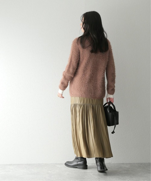 JOURNAL STANDARD（ジャーナルスタンダード）の「ファーヤーンカーディガン（カーディガン/ボレロ・レディース・ピンク/キャメル・FREE）」の5枚目の写真