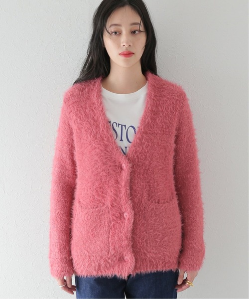 JOURNAL STANDARD（ジャーナルスタンダード）の「ファーヤーンカーディガン（カーディガン/ボレロ・レディース・ピンク/キャメル・FREE）」の8枚目の写真