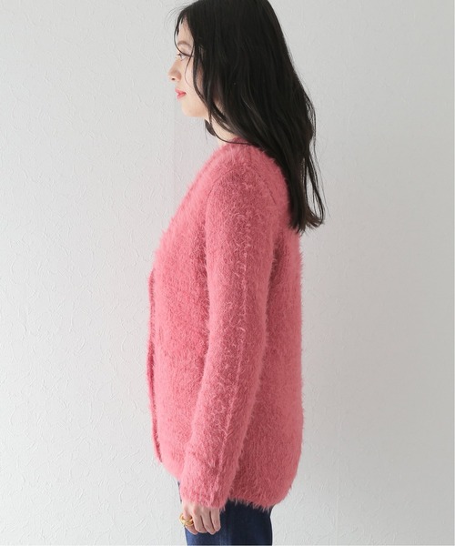 JOURNAL STANDARD（ジャーナルスタンダード）の「ファーヤーンカーディガン（カーディガン/ボレロ・レディース・ピンク/キャメル・FREE）」の9枚目の写真