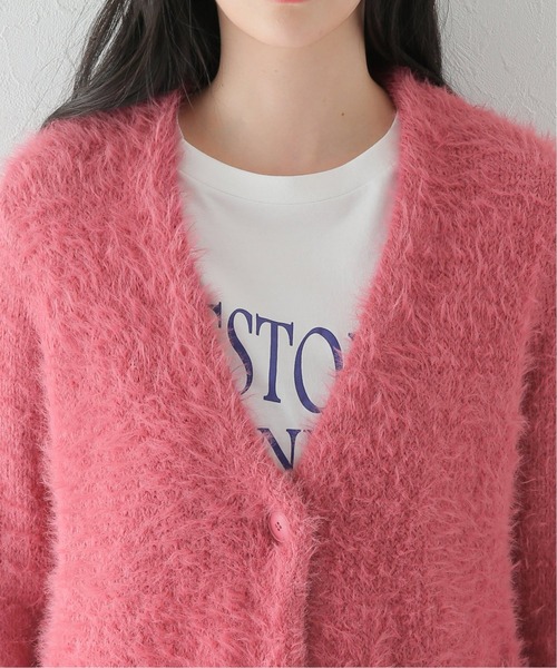 JOURNAL STANDARD（ジャーナルスタンダード）の「ファーヤーンカーディガン（カーディガン/ボレロ・レディース・ピンク/キャメル・FREE）」の11枚目の写真