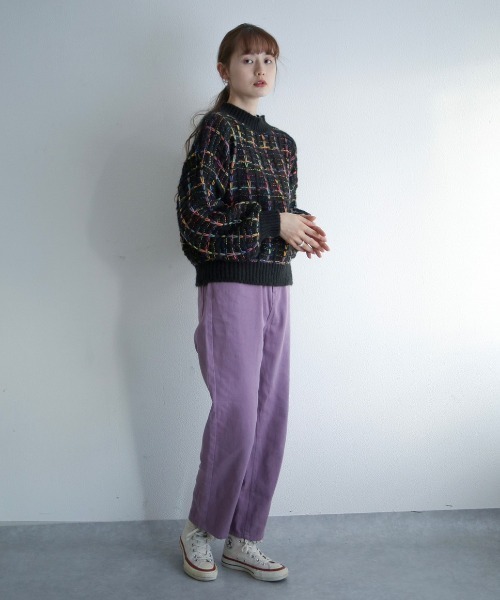 spoon store（スプーンストア）の「レインボー編み込みニット（ニット/セーター・レディース・ホワイト/ブラック・フリー）」の8枚目の写真