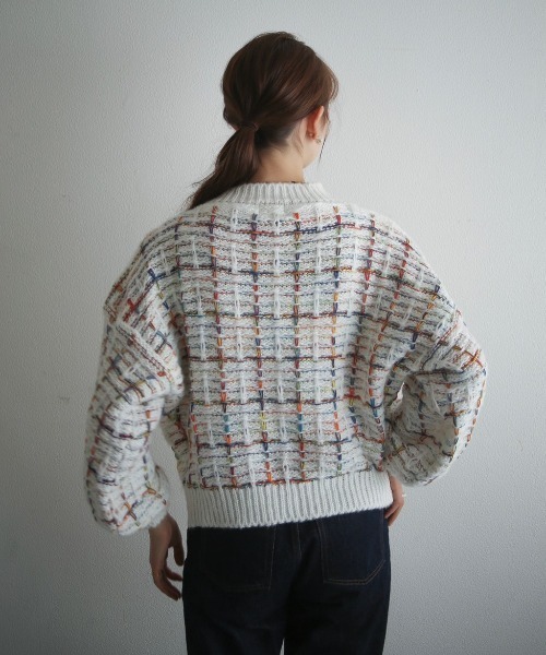 spoon store（スプーンストア）の「レインボー編み込みニット（ニット/セーター・レディース・ホワイト/ブラック・フリー）」の13枚目の写真