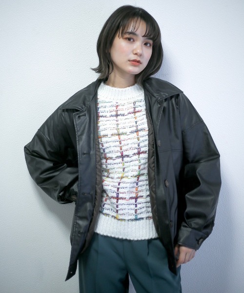 spoon store（スプーンストア）の「レインボー編み込みニット（ニット/セーター・レディース・ホワイト/ブラック・フリー）」の16枚目の写真