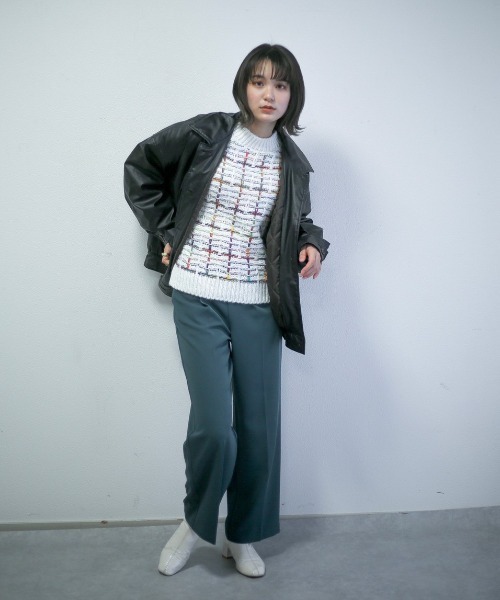 spoon store（スプーンストア）の「レインボー編み込みニット（ニット/セーター・レディース・ホワイト/ブラック・フリー）」の22枚目の写真