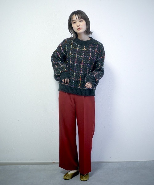 spoon store（スプーンストア）の「レインボー編み込みニット（ニット/セーター・レディース・ホワイト/ブラック・フリー）」の10枚目の写真