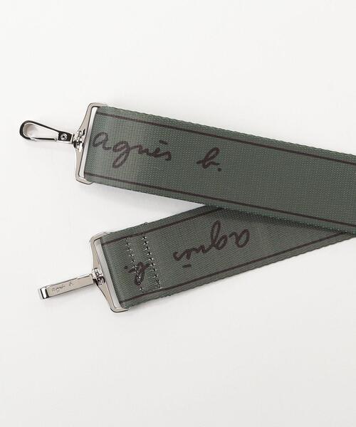 agnes b.（アニエスベー）の「ロゴバッグベルト NA09－01（エコバッグ/サブバッグ・レディース・カーキ・FREE）」の2枚目の写真
