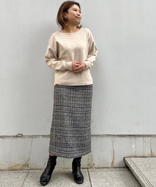 THE SHOP TK (ザ ショップ ティーケー )の「◆総針プルオーバーニット(ニット/セーター・レディース・ライトグレー/ブラック/ダークグリーン/オレンジ/ナチュラル・11/12/13)」の12枚目の写真