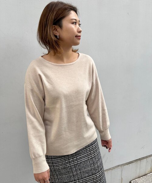 THE SHOP TK (ザ ショップ ティーケー )の「◆総針プルオーバーニット(ニット/セーター・レディース・ライトグレー/ブラック/ダークグリーン/オレンジ/ナチュラル・11/12/13)」の13枚目の写真