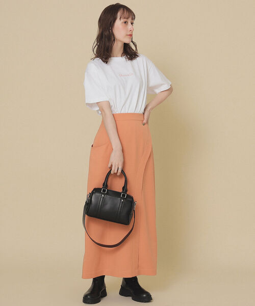 Ray BEAMS（レイビームス）の「Ray BEAMS / カーブ ステッチ タイト スカート（スカート・レディース・ミント/オレンジ系その他・0/1）」の4枚目の写真