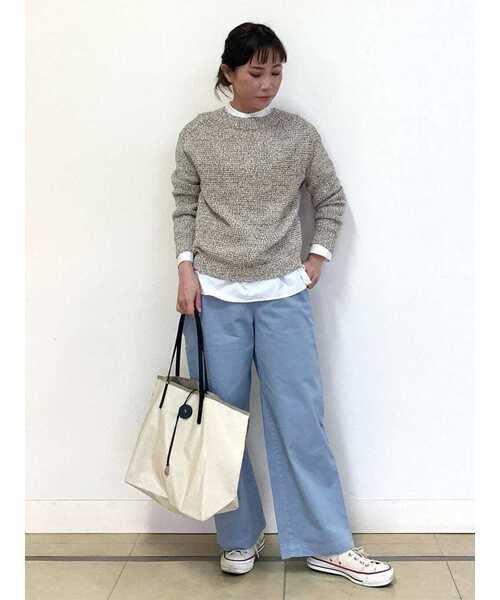 human woman（ヒューマンウーマン）の「◆スタンドカラーシャツ（シャツ/ブラウス・レディース・パープル系その他4/ダークインディゴブルー/ホワイト・SMALL/MEDIUM）」の9枚目の写真