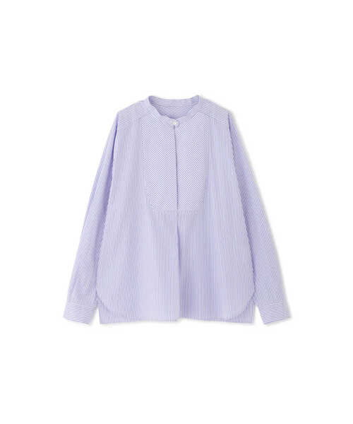 human woman（ヒューマンウーマン）の「◆スタンドカラーシャツ（シャツ/ブラウス・レディース・パープル系その他4/ダークインディゴブルー/ホワイト・SMALL/MEDIUM）」の12枚目の写真