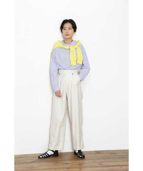 human woman（ヒューマンウーマン）の「◆スタンドカラーシャツ（シャツ/ブラウス・レディース・パープル系その他4/ダークインディゴブルー/ホワイト・SMALL/MEDIUM）」の13枚目の写真