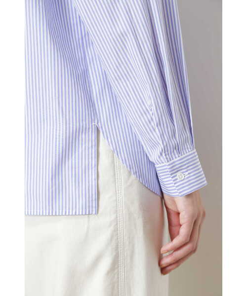 human woman（ヒューマンウーマン）の「◆スタンドカラーシャツ（シャツ/ブラウス・レディース・パープル系その他4/ダークインディゴブルー/ホワイト・SMALL/MEDIUM）」の18枚目の写真