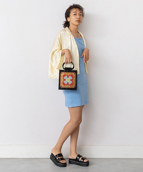 Casselini（キャセリーニ）の「Casselini(キャセリーニ)パターンビーズバッグ（ハンドバッグ・レディース・ブラック/グリーン/ホワイト/クリア・FREE）」の12枚目の写真