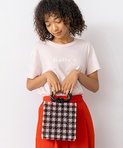 Casselini（キャセリーニ）の「Casselini(キャセリーニ)パターンビーズバッグ（ハンドバッグ・レディース・ブラック/グリーン/ホワイト/クリア・FREE）」の9枚目の写真