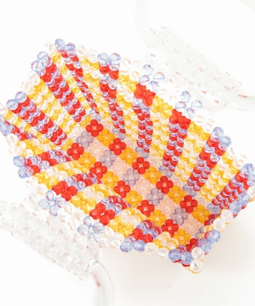 Casselini（キャセリーニ）の「Casselini(キャセリーニ)パターンビーズバッグ（ハンドバッグ・レディース・ブラック/グリーン/ホワイト/クリア・FREE）」の18枚目の写真