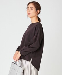 【洗える】プレミアムベーシックボリュームスリーブロング Tシャツ