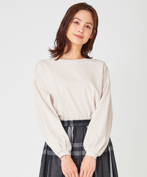 ANY(エニィ)の「【洗える】プレミアムベーシックボリュームスリーブロング Tシャツ(Tシャツ/カットソー・レディース・ブラック系/グレー系/ベージュ系・F)」の3枚目の写真