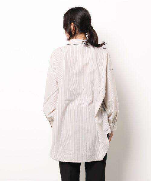 CECIL McBEE（セシルマクビー）の「ストライプBIGシャツ（シャツ/ブラウス・レディース・ベージュ/ピンク/ミント・MEDIUM/LARGE）」の5枚目の写真