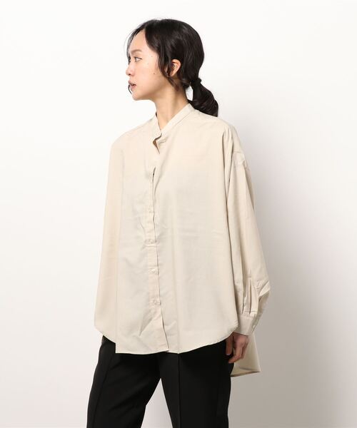 AMERICAN HOLIC（アメリカンホリック）の「イージーケアスタンドカラーバックタックシャツ（シャツ/ブラウス・レディース・オフホワイト/ライトベージュ/ブルー系その他4/イエロー系その他2・M/L）」の8枚目の写真