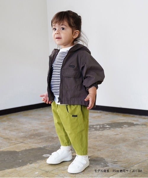 quoti use fith（クゥオティ　ユース　フィス）の「ウォッシャブルダンプ 長袖 ジップパーカー（その他アウター・キッズ・ピンク/ブルー/ブラウン/グリーン・110/120/90/80/130/100）」の2枚目の写真