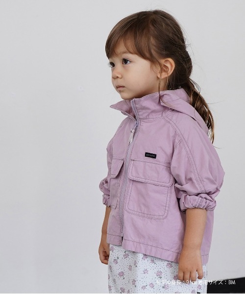 quoti use fith（クゥオティ　ユース　フィス）の「ウォッシャブルダンプ 長袖 ジップパーカー（その他アウター・キッズ・ピンク/ブルー/ブラウン/グリーン・110/120/90/80/130/100）」の4枚目の写真