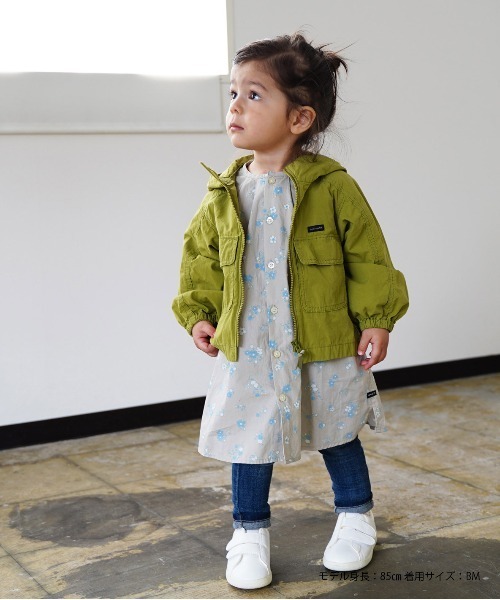 quoti use fith（クゥオティ　ユース　フィス）の「ウォッシャブルダンプ 長袖 ジップパーカー（その他アウター・キッズ・ピンク/ブルー/ブラウン/グリーン・110/120/90/80/130/100）」の3枚目の写真