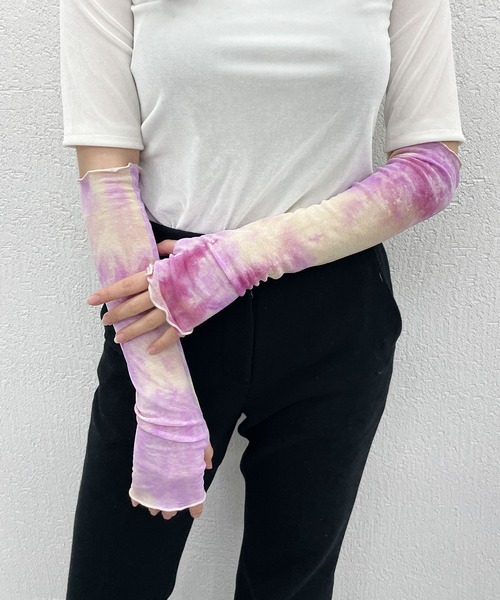 CEMONEMO（セモネモ）の「タイダイ シースルー アームカバー（アーム