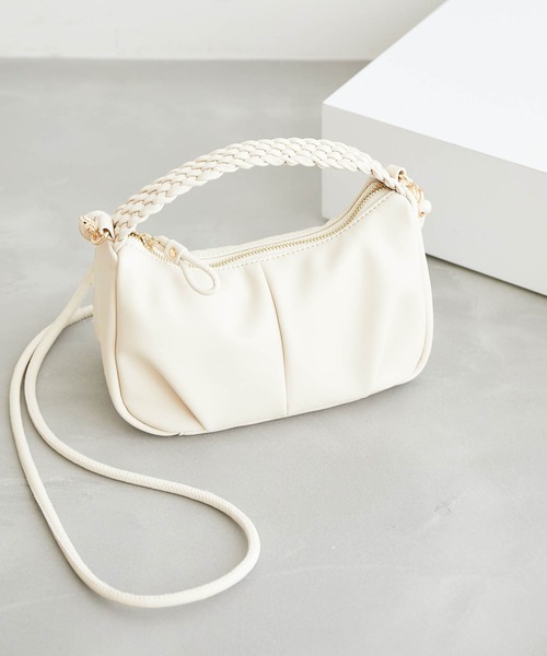 ROPE' PICNIC（ロペピクニック）の「メッシュハンドルホーボーミニショルダーバッグ（ショルダーバッグ・レディース・ブラック/グリーン/オレンジ系その他/キナリ・FREE）」の2枚目の写真