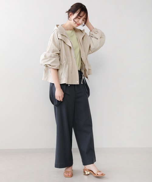 Bou Jeloud（ブージュルード）の「タフタギャザーマウンテンパーカー（マウンテンパーカー・レディース・ブラック/カーキ/アイボリー・38）」の13枚目の写真