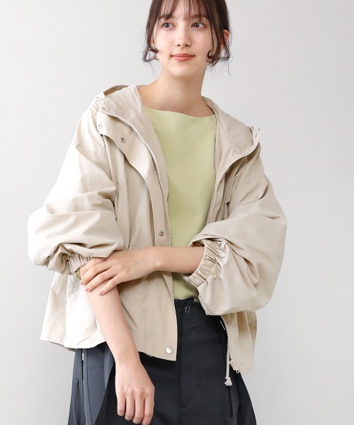 Bou Jeloud（ブージュルード）の「タフタギャザーマウンテンパーカー（マウンテンパーカー・レディース・ブラック/カーキ/アイボリー・38）」の12枚目の写真